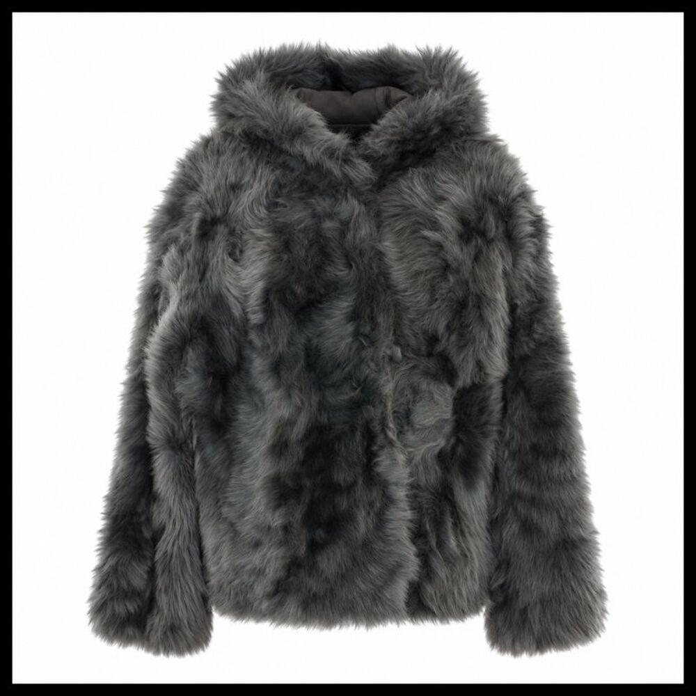Yves Salomon Women Knitted Fox Fur Short Jacket